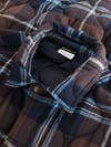 Knowledge Cotton Apparel + Checked Quilted Oversized Overshirt Brown Check - 5