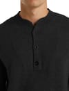 Icebreaker + M Abbeyfield Half Button Sweater Jet Heather - 7