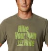 Columbia + M Alpine Way Graphic Tee M Stone Green Hike Your Own Hike - 4