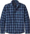 M's LW Fjord Flannel Shirt Grange/New Navy + Patagonia