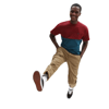 Vans + Colorblock Tee Blue Coral Pomegranate - 5
