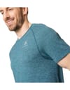 Odlo + T-Shirt Crew Neck S/S Essential Seamless Saxony Blue Melange - 5