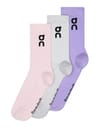 Logo Sock High 3P Orchid Bloom + On Running