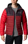 Powder Lite Hooded Jacket M Red Jasper Dark Purple Mountain Red + Columbia