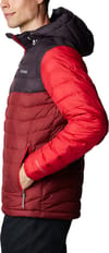 Columbia + Powder Lite Hooded Jacket M Red Jasper Dark Purple Mountain Red - 6