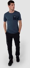 Salewa + Pure Logo Pocket Am M T-Shirt Dark Denim - 5