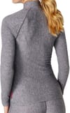 Damart + T-Shirt Comfort 5 Col Zippe Femme Gris Chine Moyen - 3