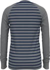 Odlo + T-Shirt ML Active Warm Eco Kids Grey Melange/Estate Blue/Stripes