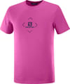 T-Shirt Salomon Cotton Tee M Fuchsia Red/Purple + Salomon