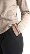 Icebreaker + W Flaxen LS V Sweater British Tan Heather  - 6