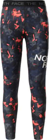 W Flex Mid Rise Tight Emberglow Orange Scattershot Print + The North Face