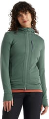 Icebreaker + W Quantum III LS Zip Hood Sage