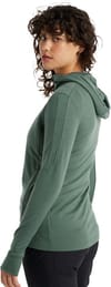 Icebreaker + W Quantum III LS Zip Hood Sage - 7