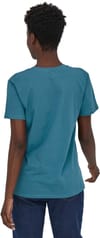 Patagonia + W's Rainbow Rail Organic Crew T-Shirt Abalone Blue - 3