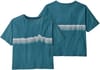 W's Ridge Rise Stripe Organic Easy Cut Tee Abalone Blue + Patagonia