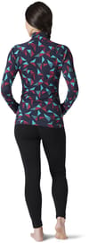 Smartwool + Women's Merino 250 Baselayer Pattern 1/4 Zip Boxed Deep Navy Pinwheel - 3