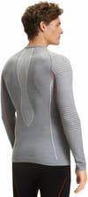 Falke + Wool Tech Longsleeved Shirt Regular M Graphite Papaya - 3