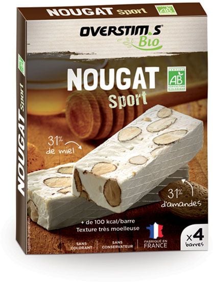 Étui 4 Barres Nougat Bio Overstims Amandes Miel + Overstims