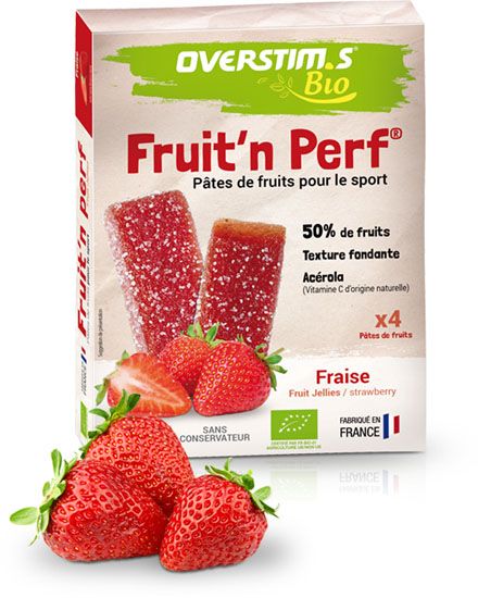 Étui 4 Pates De Fruits Bio Overstims Fraise + Overstims