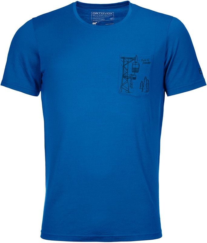 185 Merino Way To Powder Ts M Just Blue + Ortovox