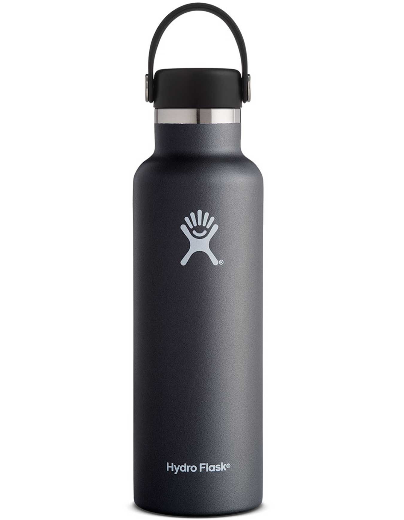 21 Oz Standard Mouth With Standard Flex Cap Black + Hydro flask