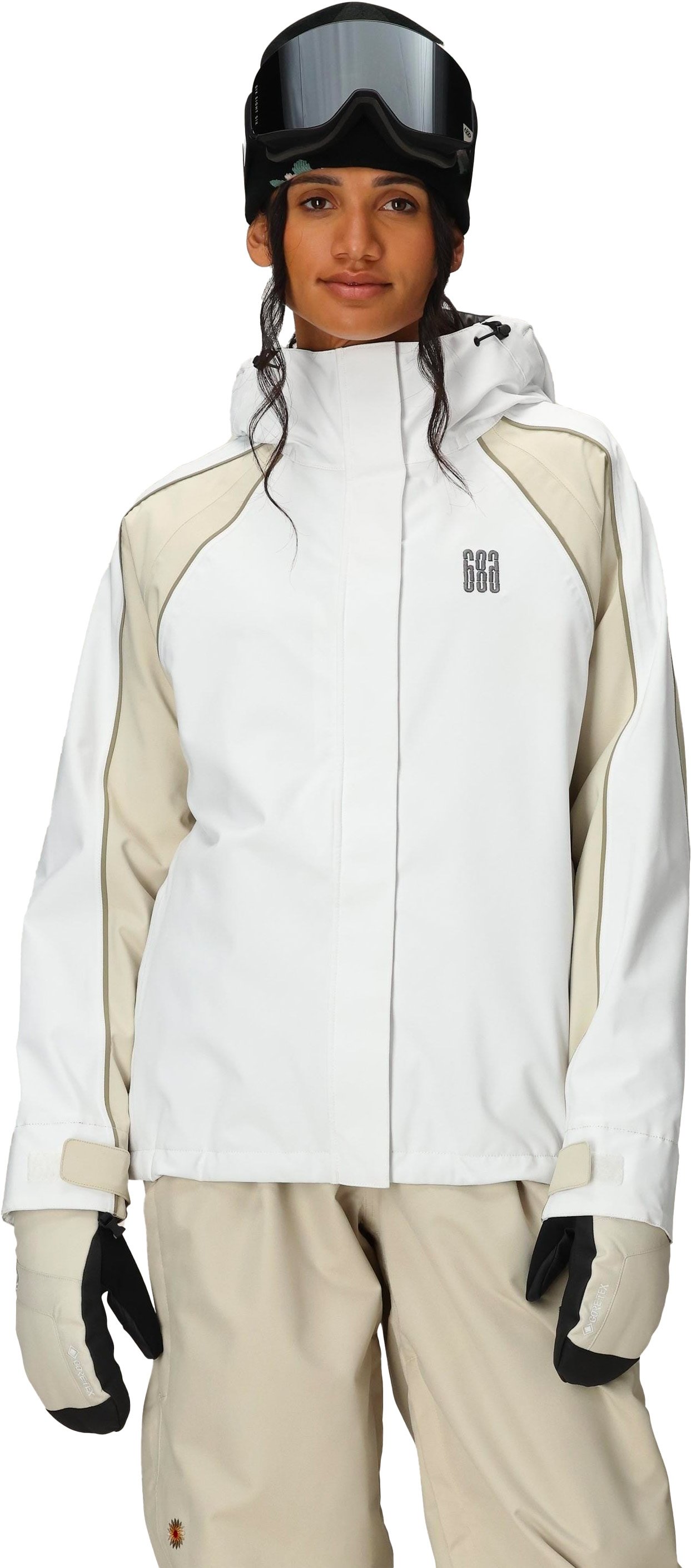 W Hologram Shell Jacket White Colorblock + 686