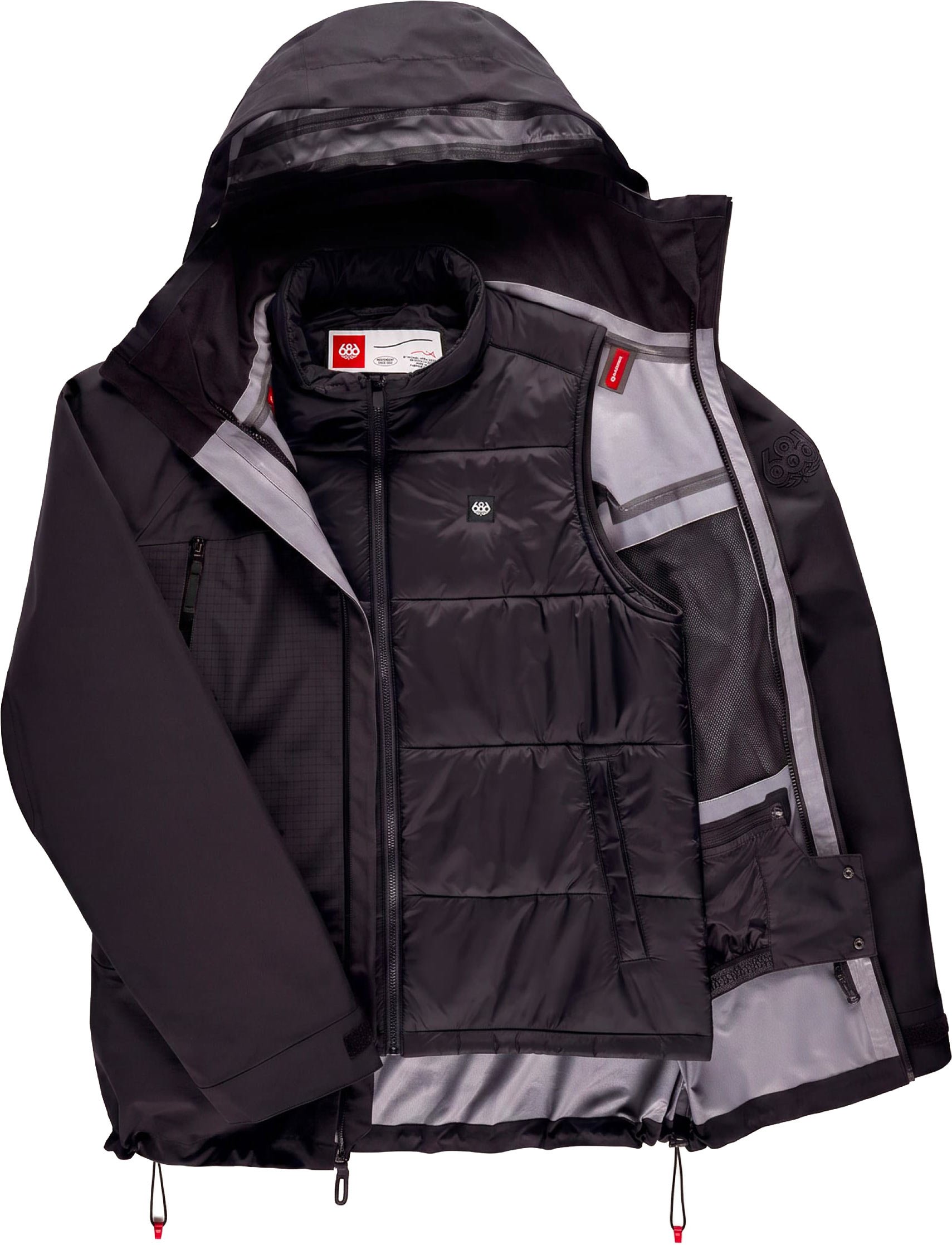 M Smarty 3In1 Rodeo 3L Jacket Black + 686