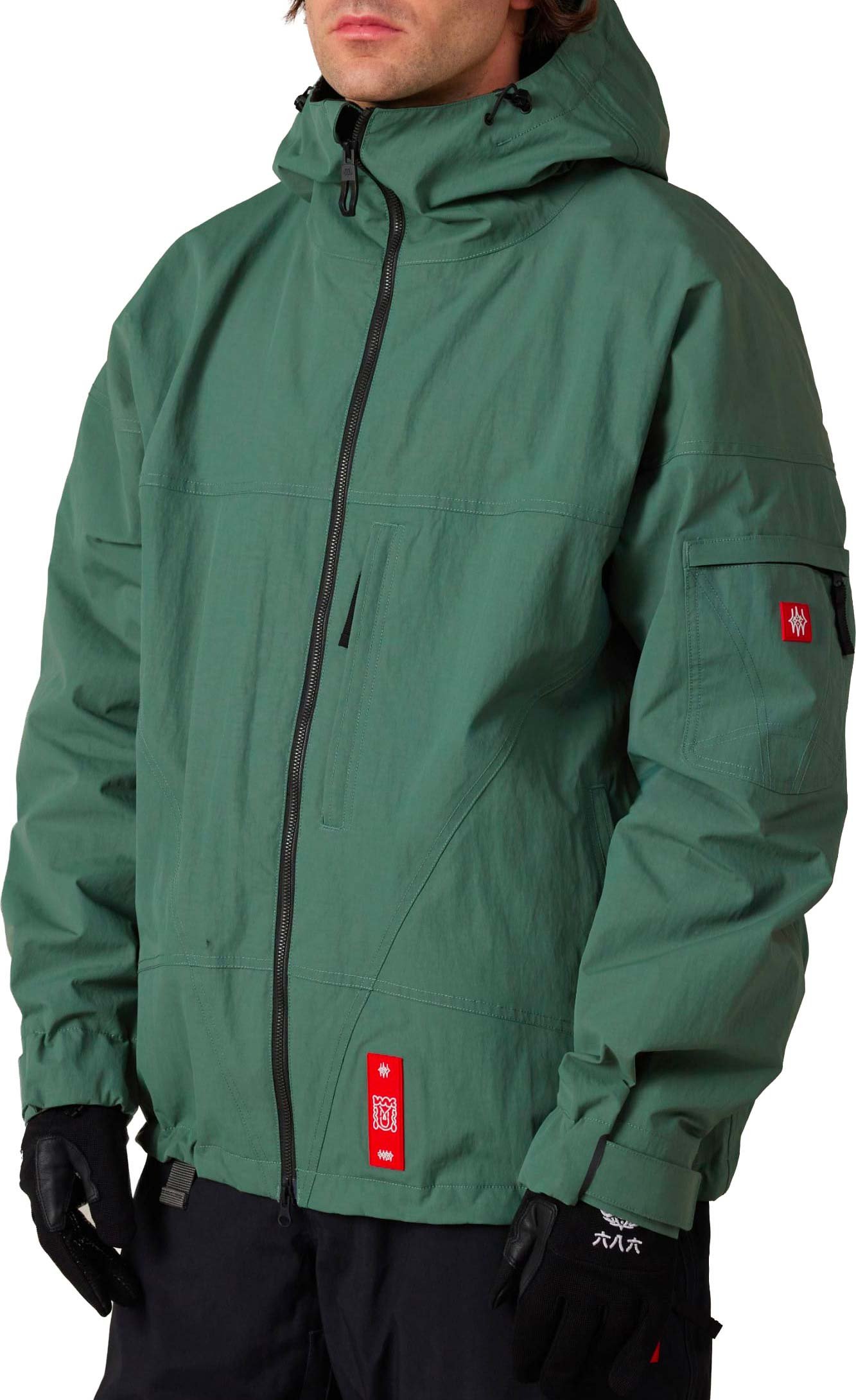 M 686 Dojo Shell Jacket Faded Green Crinkle + 686