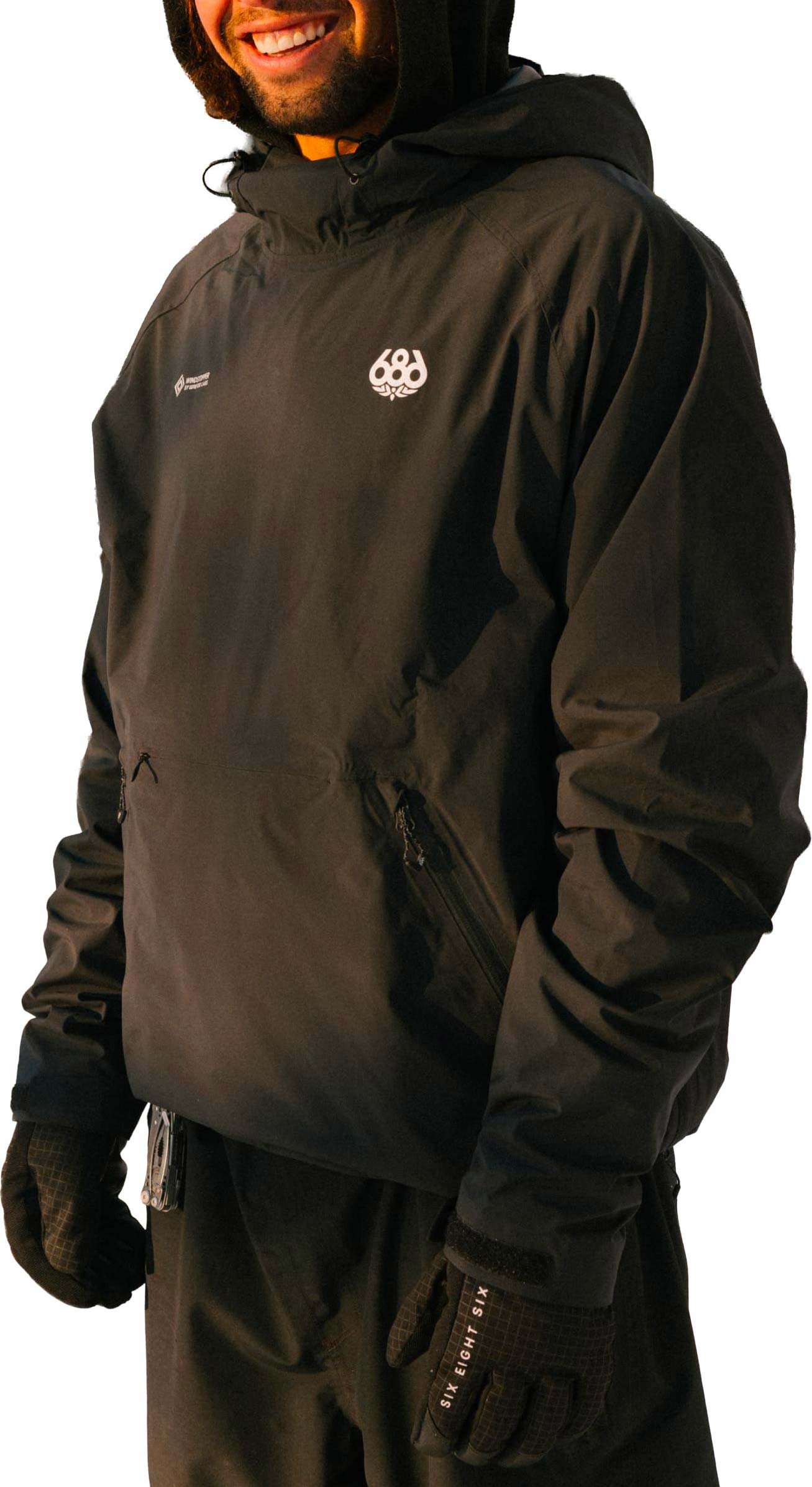 M Windstopper Pullover Hoody Black + 686