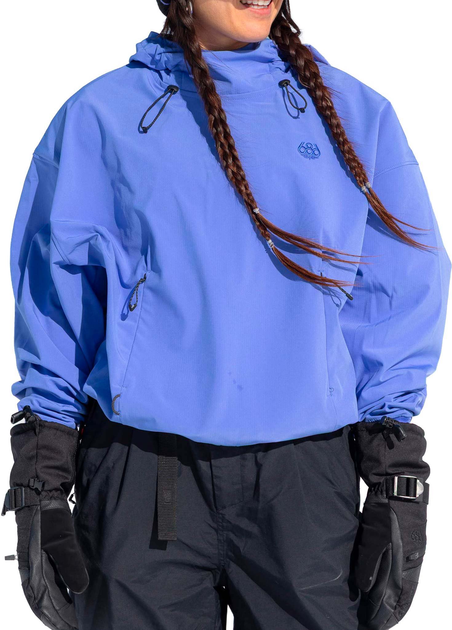 W Waterproof Team Crop Hoody Alpenglow Blue + 686