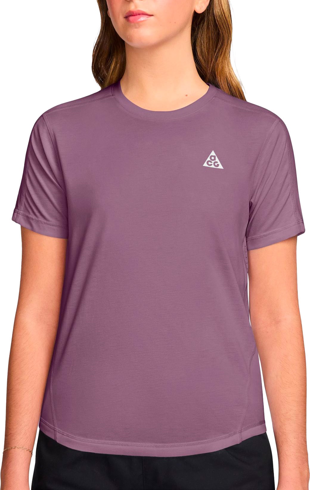 W Nike ACG Trail Df SS Top Violet Dust Summit White + Nike ACG
