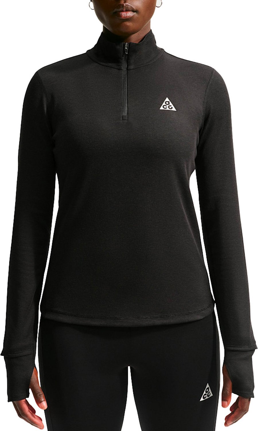 W ACG Trail DF Baselayer LS Top Black/Black + Nike ACG