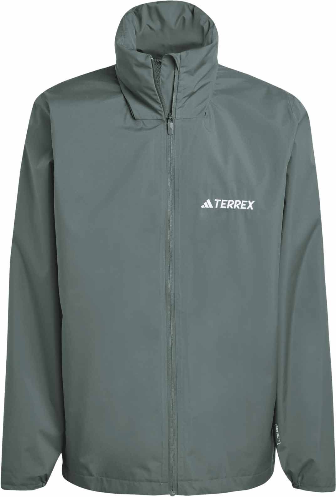 Multi Essentials 2L Rain Jacket Legend Ivy + adidas