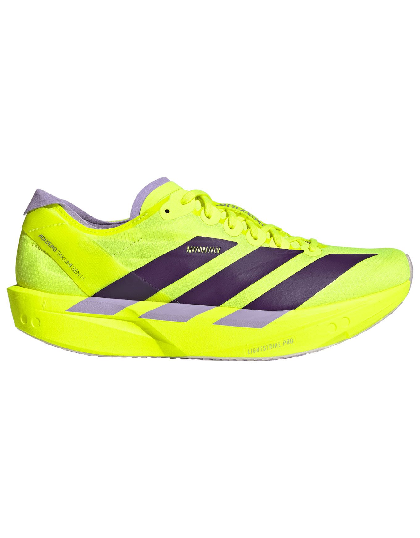 Adizero Takumi Sen 11 W Solar Yellow/Aurora Plum/Powder Plum + adidas