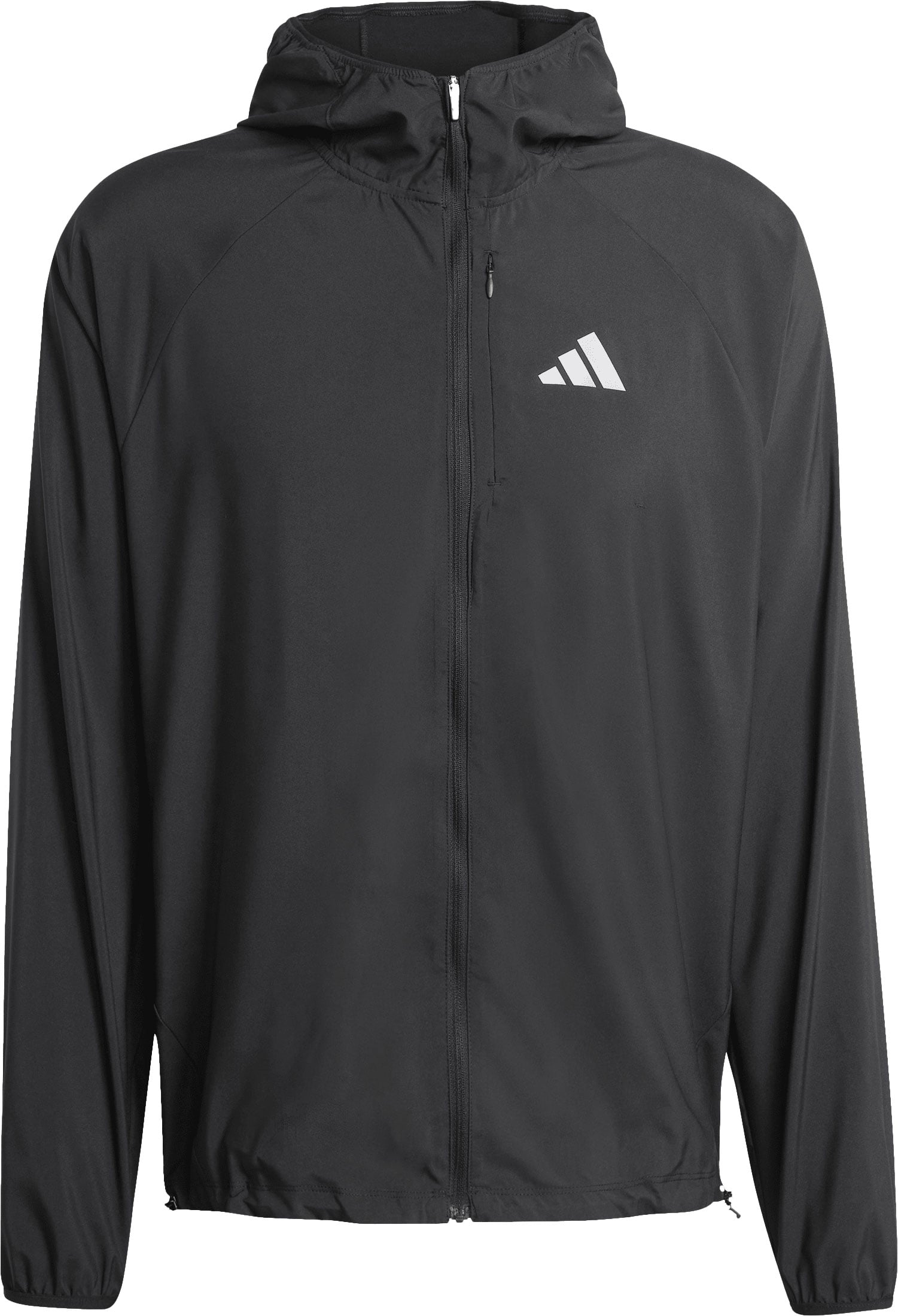 Run Essentials Jkt M Black + adidas