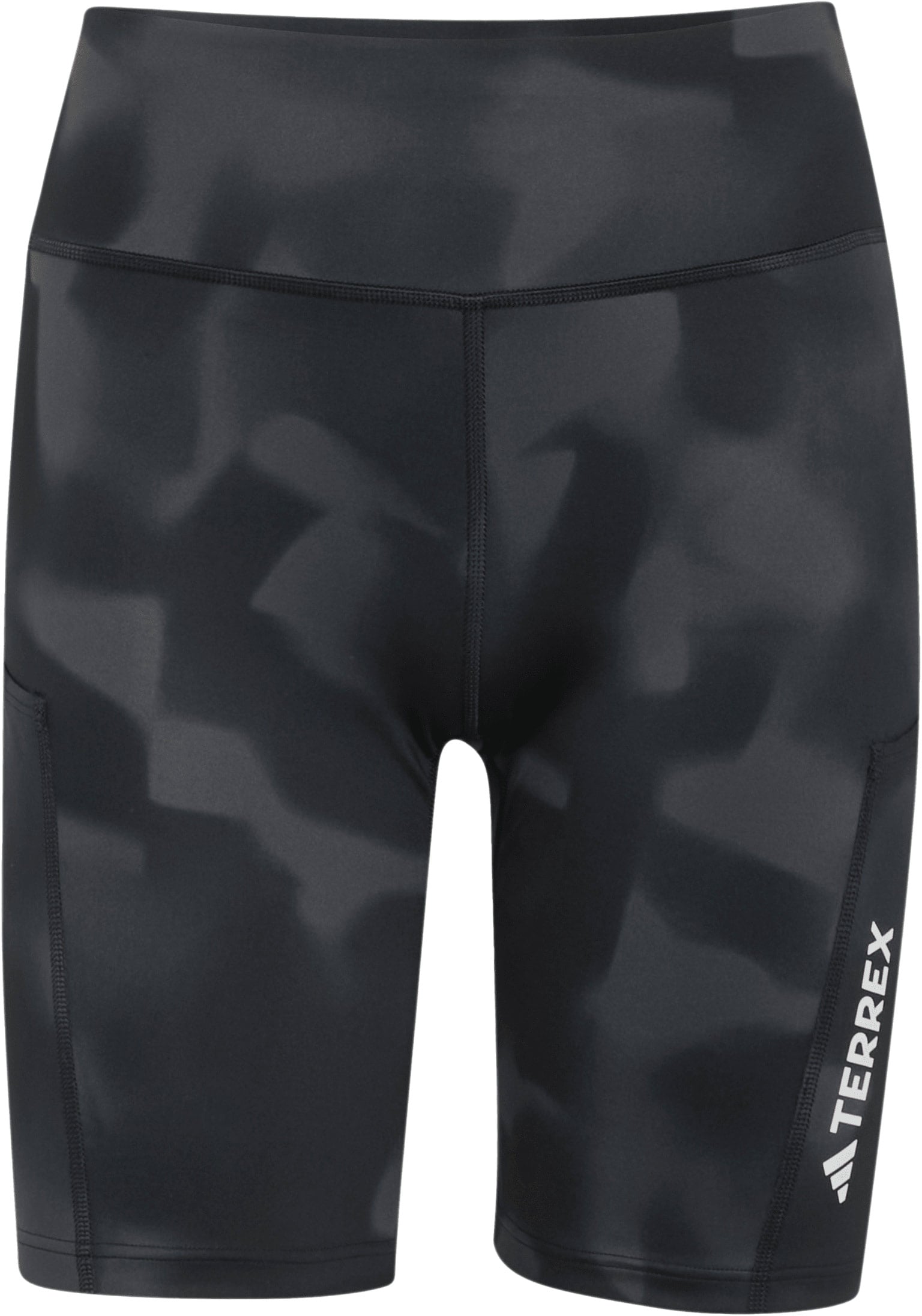 Multi 8" AOP Tight Short W Black