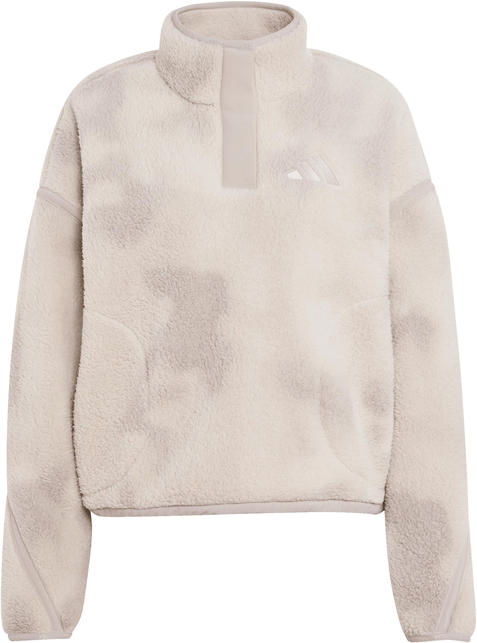 Multi High Pile Fleece Pullover AOP W Wonder Alumina + adidas