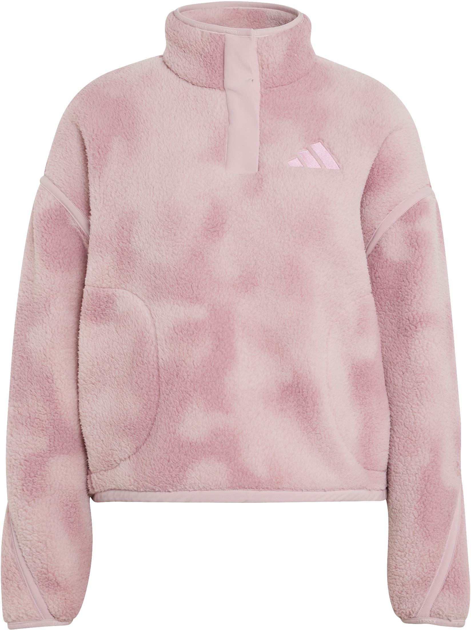 Multi High Pile Fleece Pullover AOP W Magic Mauve + adidas