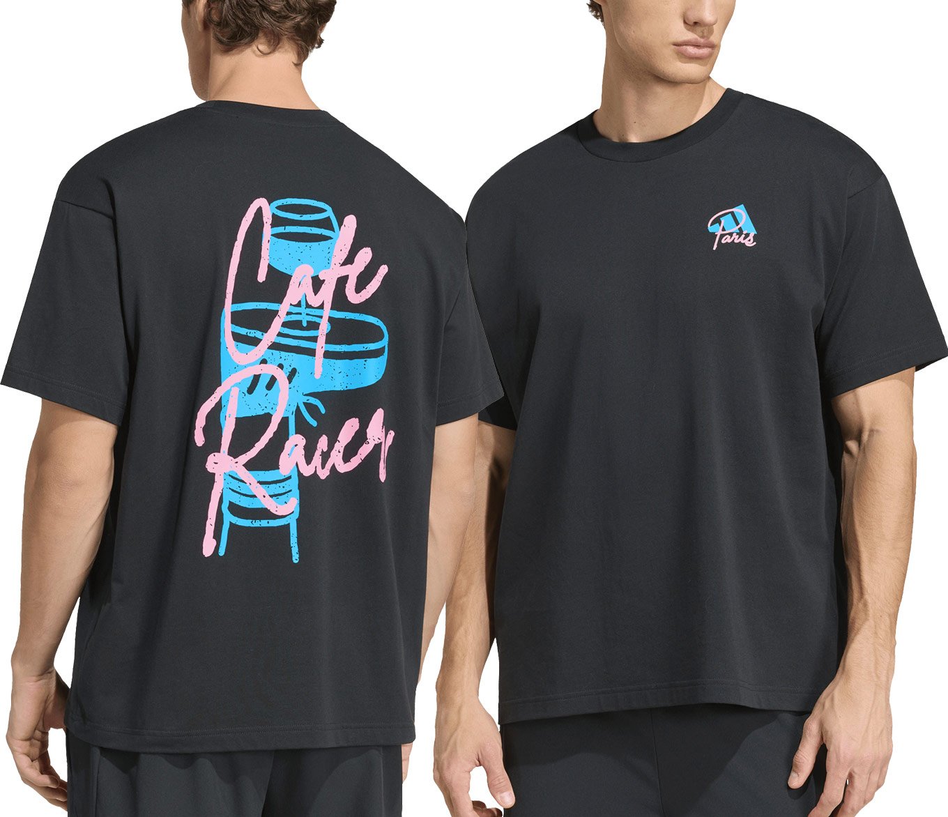 Paris Graphic Tee Black + adidas