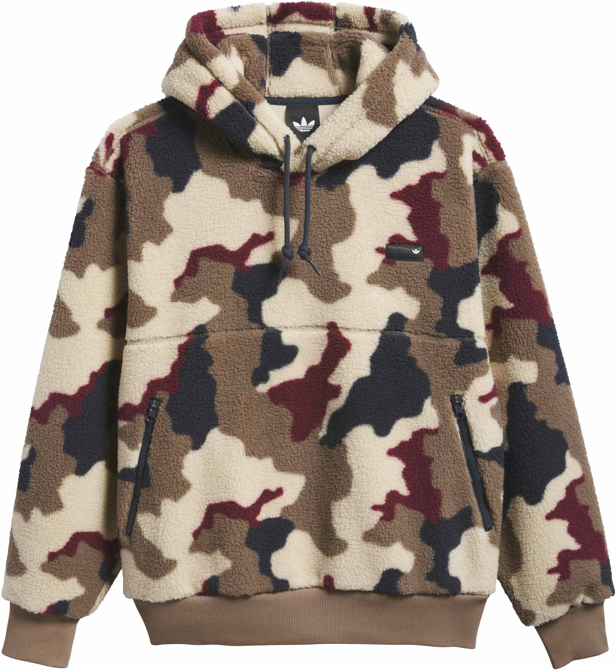 Fs+ High Pile Fleece Hoodie Khaki Three/Khaki Six/Aurora Ink + adidas Originals