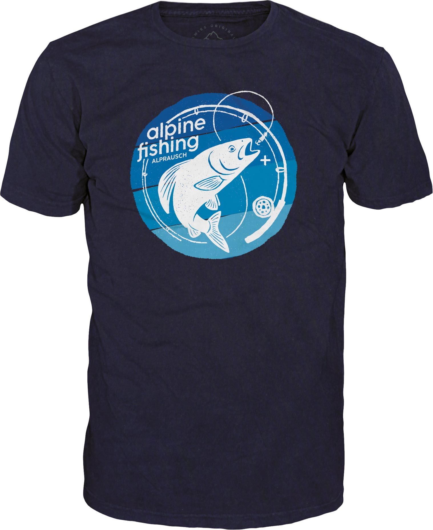 Fischstäbli T-Shirt Navy + Alprausch
