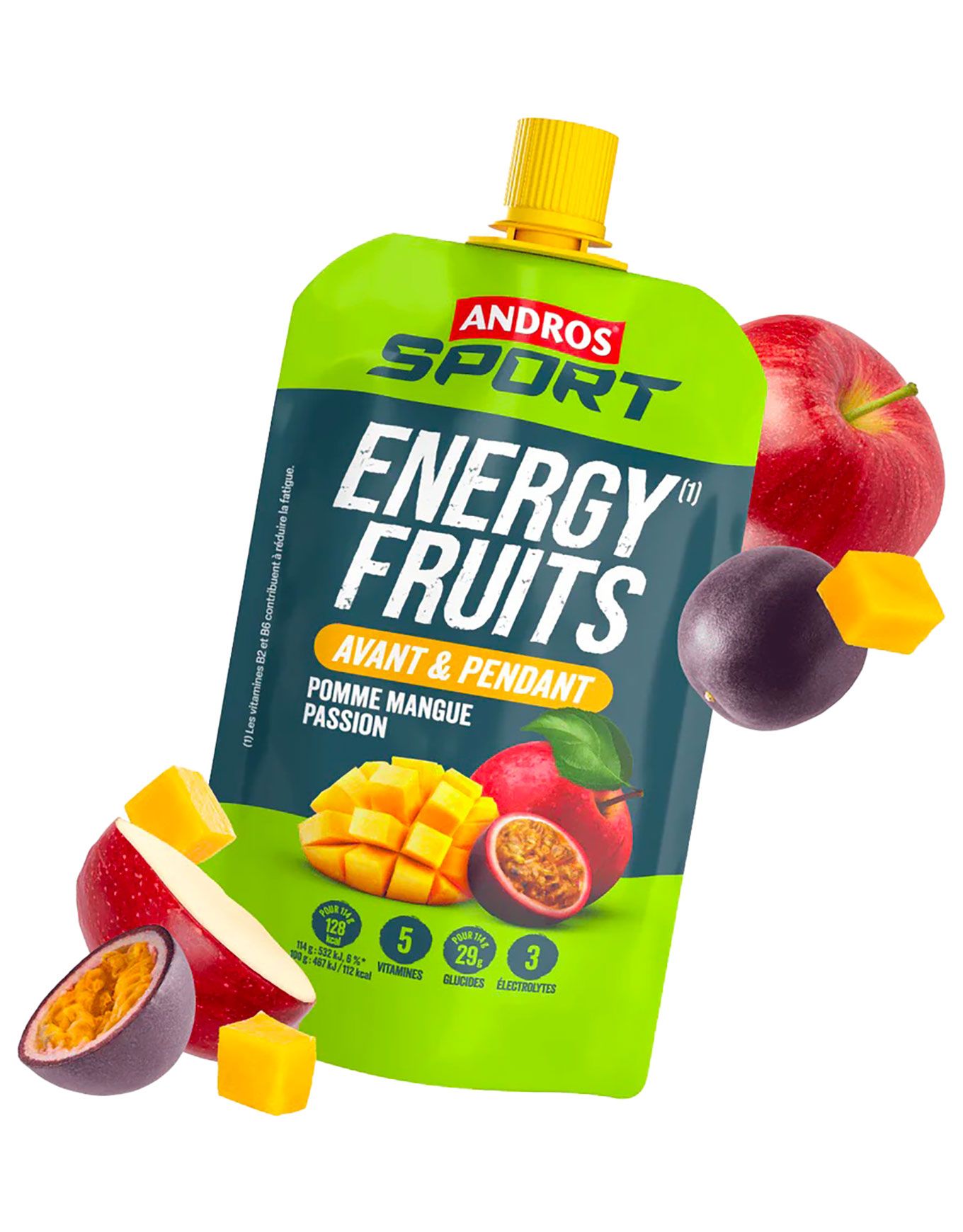 Energy Fruits Pomme Mangue Passion + Andros Sport