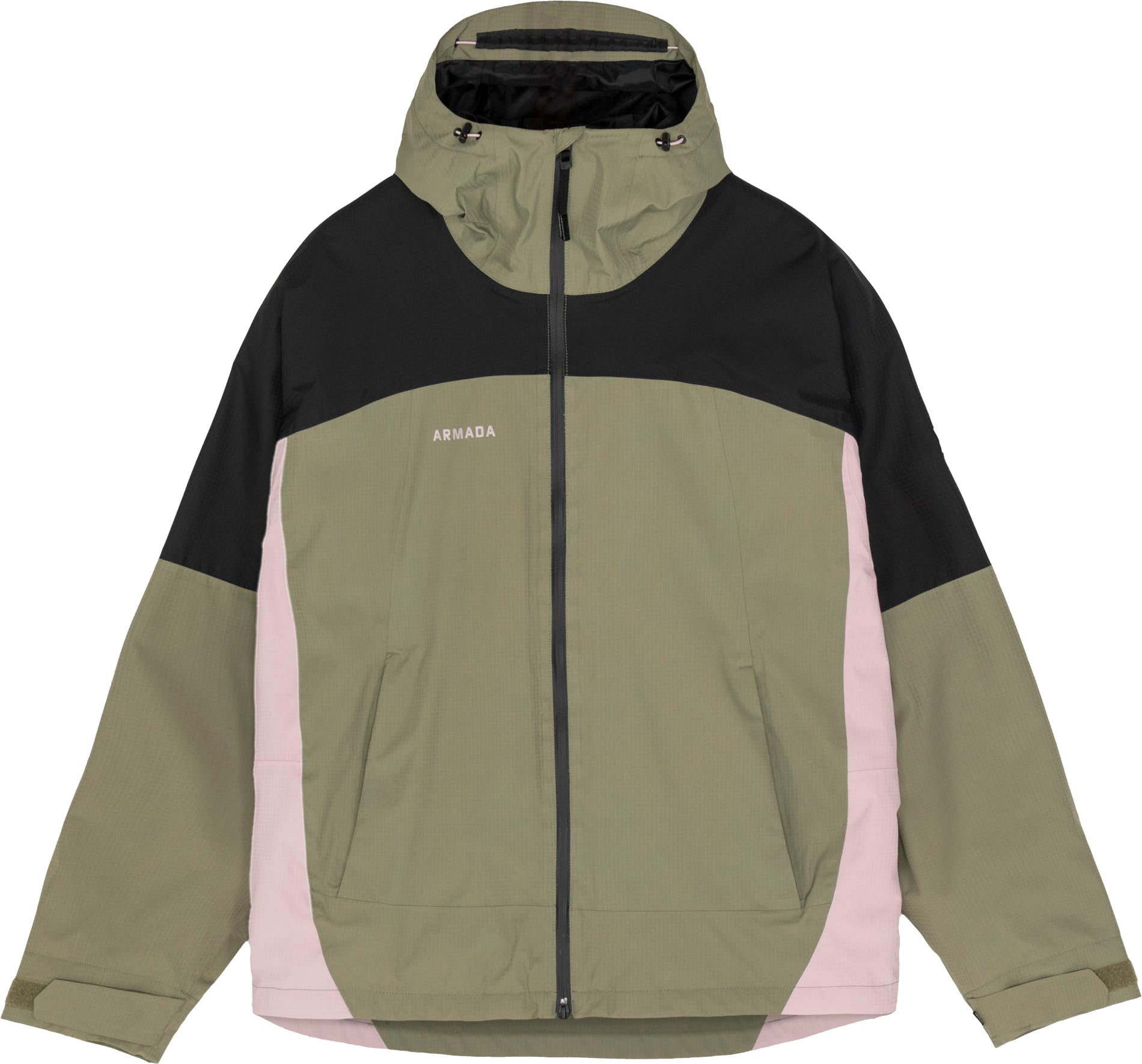 Ansel 2L Shell Jacket Swamp Black Icee Rose + Armada