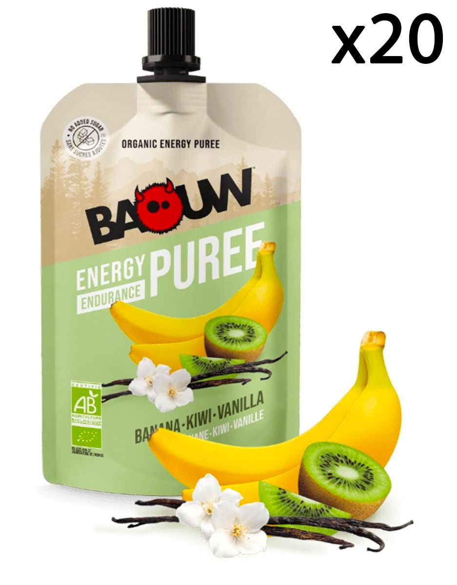 Pack Purées Banane Kiwi Vanille (x20) + Baouw
