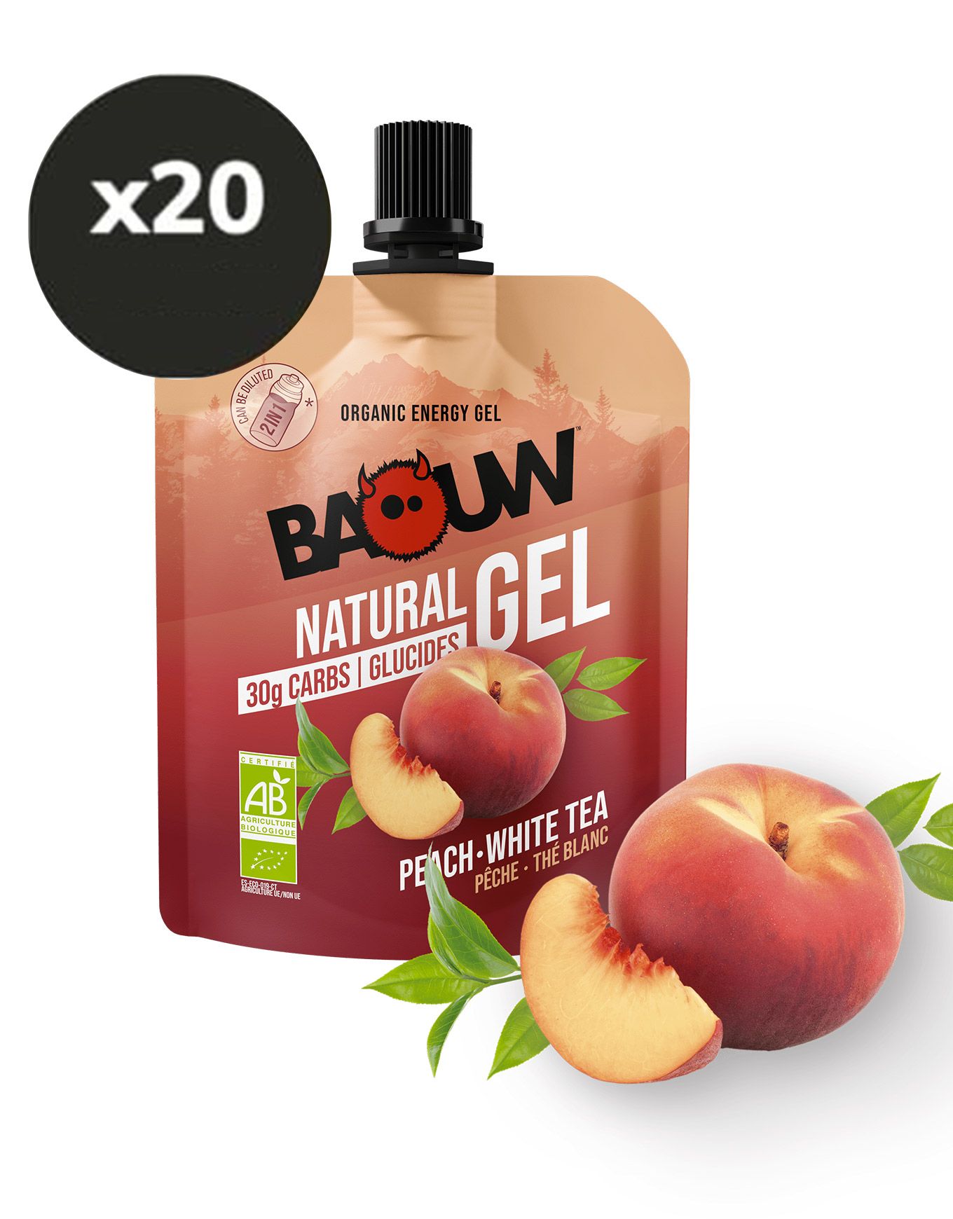 Pack Gels Pêche Thé Matcha (x20) + Baouw