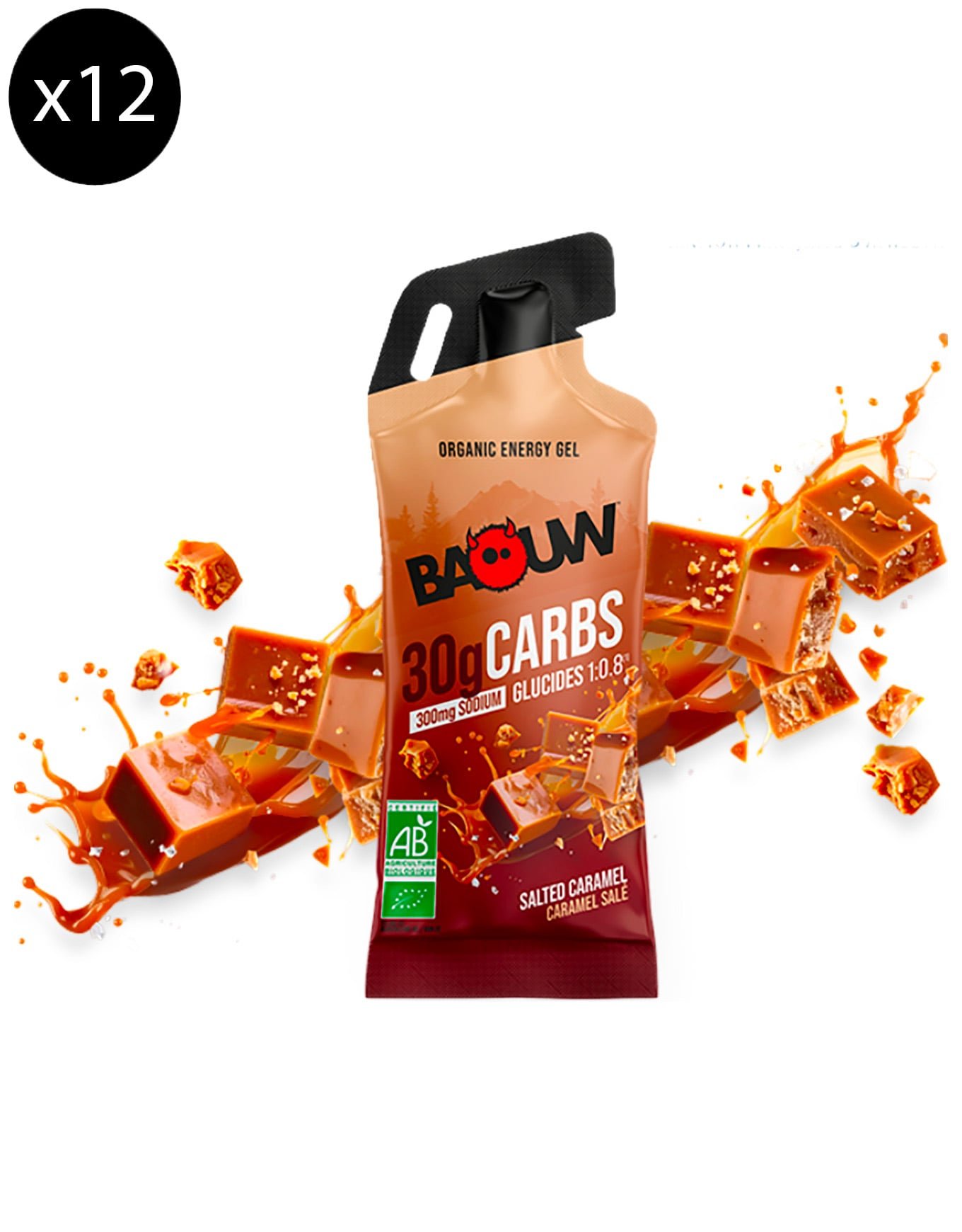 Pack Gels Stick Caramel Salé (x12) + Baouw