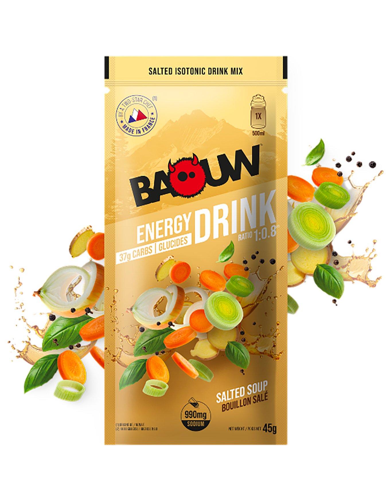 Boisson Isotonique Sachet Bouillon Salé 45g + Baouw