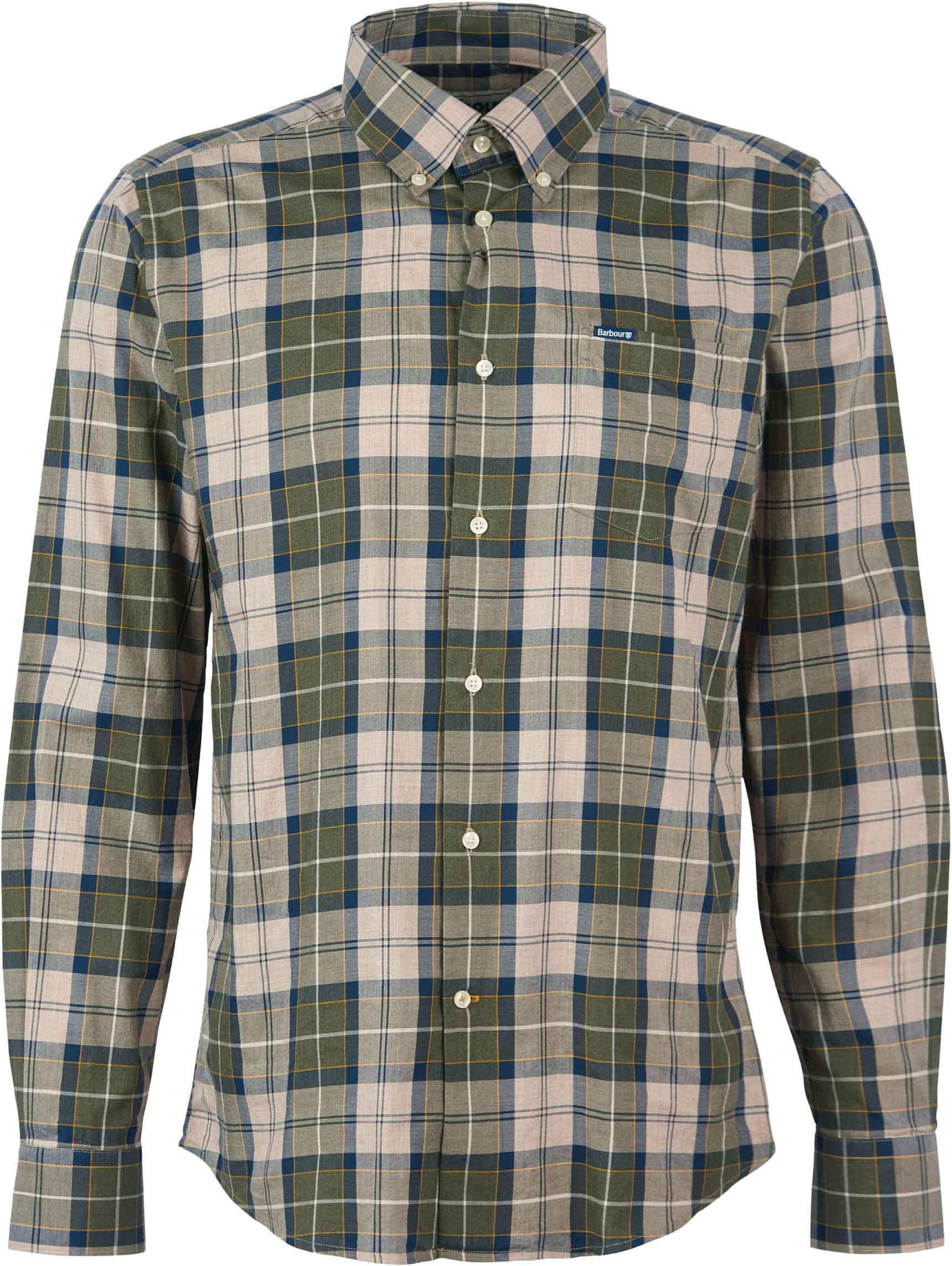 Wetheram Tailored Tartan Shirt Forest Mist + Barbour