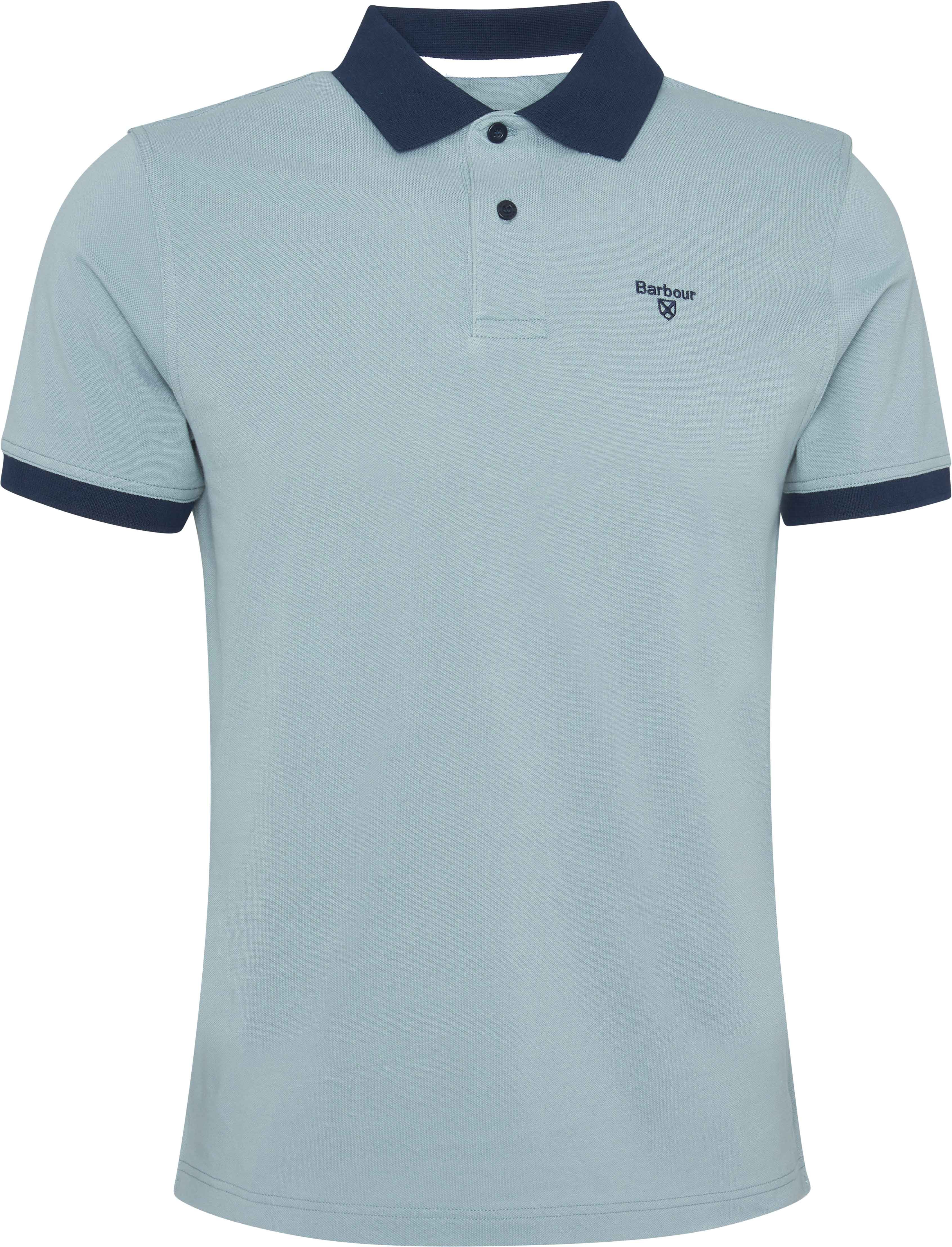 Lynmouth Tipped Tailored Fit Polo Shirt Lead + Barbour