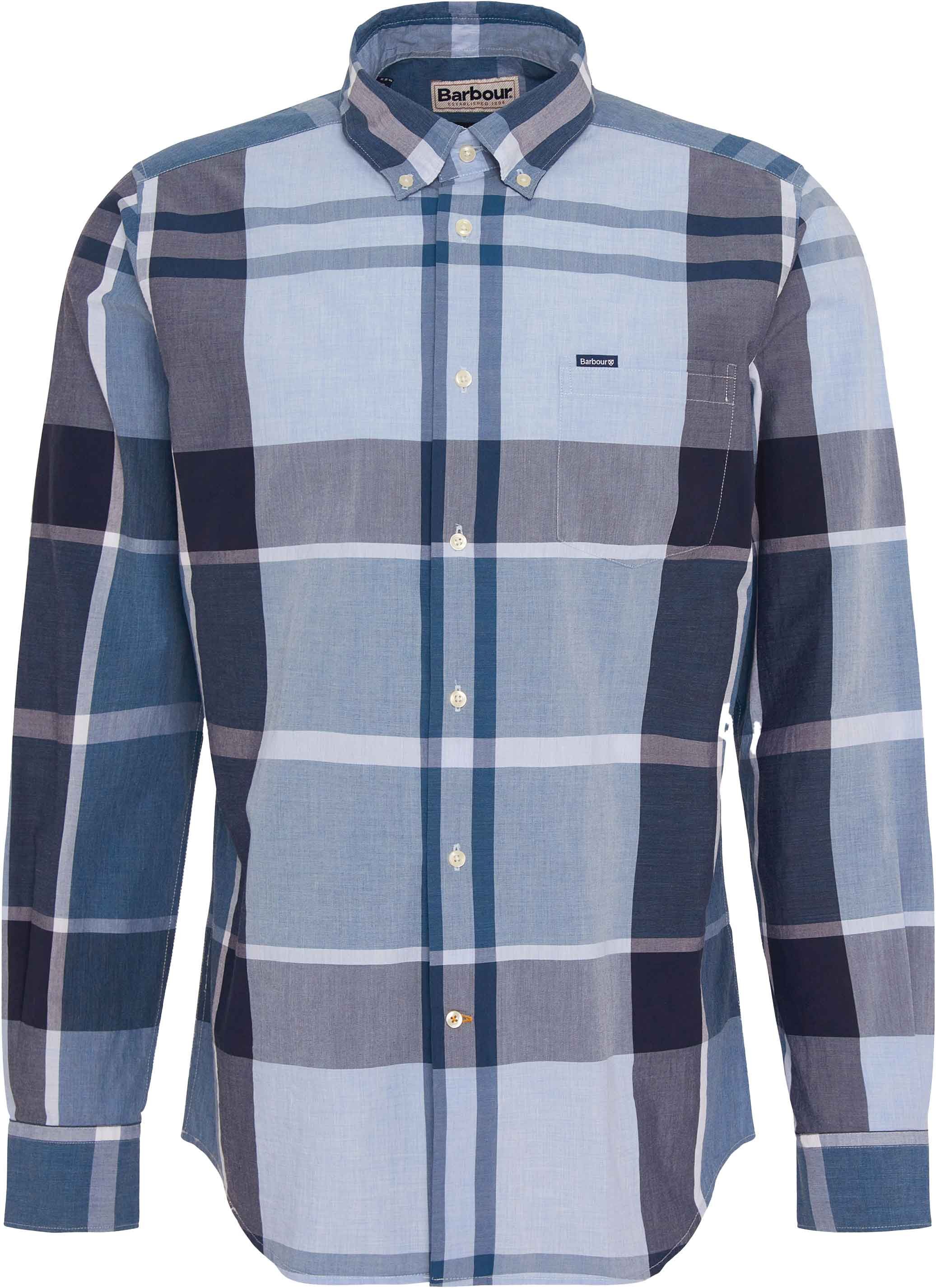 Harris Tailored Shirt Berwick Blue Tartan + Barbour